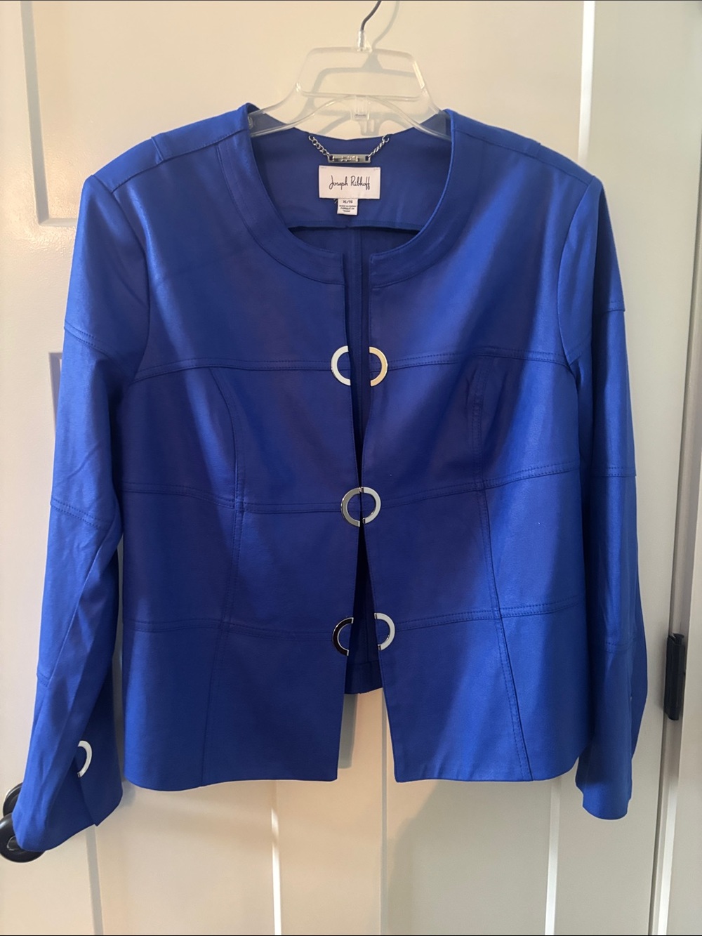 Joseph Ribkoff Electric Blue Ring-Detail Jacket